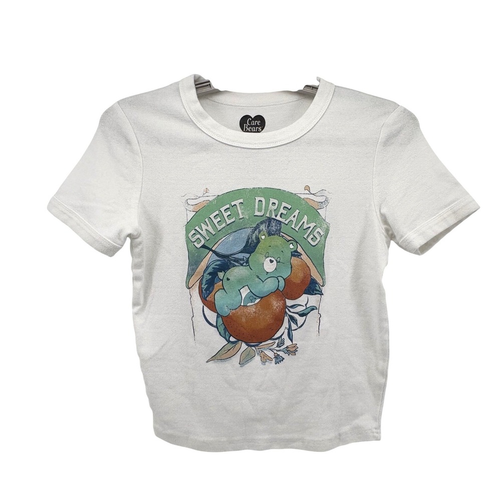 Care Bears T-Shirt Girls S White‎ Sweet Dreams Bedtime Bear Graphic Short Sleeve